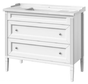 Изображение товара Тумба под раковину Caprigo Aspetto Albion Concept 100 белая с двумя ящиками