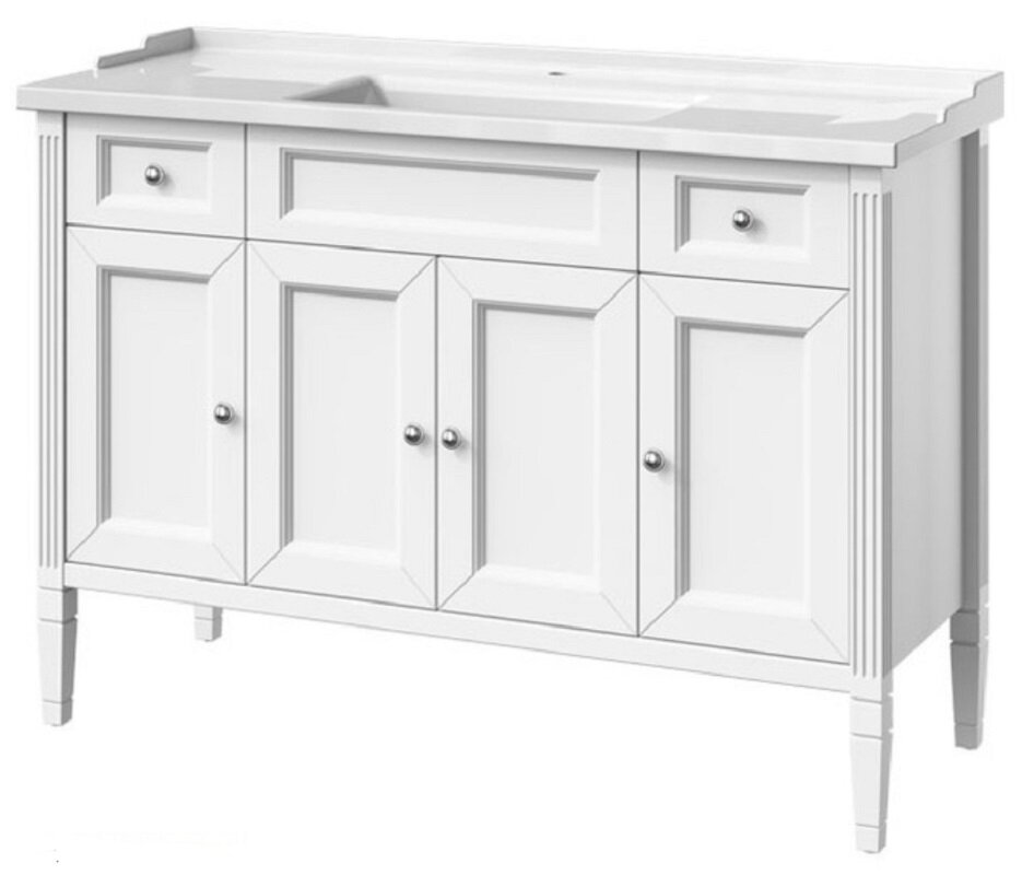 Изображение товара Тумба под раковину Caprigo Aspetto Albion Concept 120 с раковиной белая для ванной комнаты Изображение товара Тумба под раковину Caprigo Aspetto Albion Concept 120 с раковиной белая для ванной комнаты