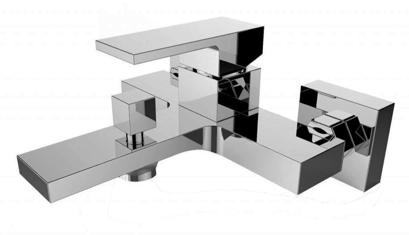 Изображение товара Смеситель BelBagno ROM-VAS-CRM для ванны и душа, хром, 18.3 см излив