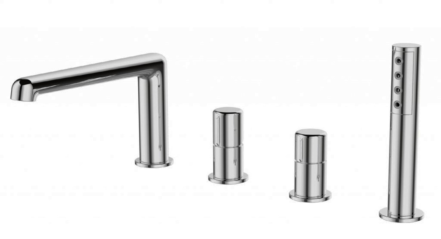 Изображение товара Смеситель на борт ванны BelBagno Uno UNO-BVD4-CRM, хром