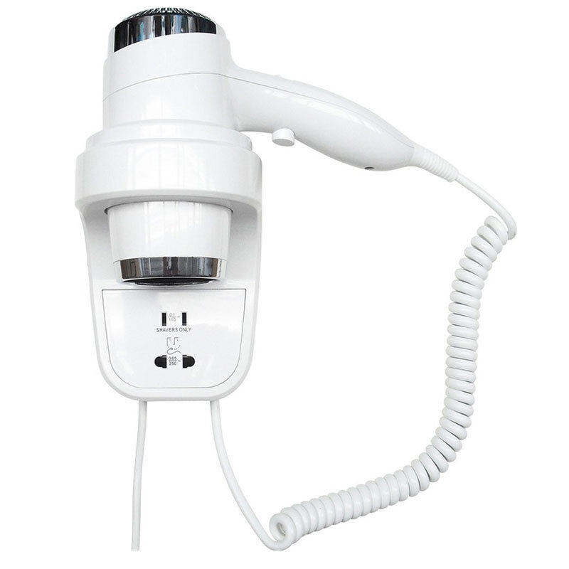 Изображение товара Фен настенный Nofer 1800-2200 W, белая поверхность, 02012.W Изображение товара Фен настенный Nofer 1800-2200 W, белая поверхность, 02012.W
