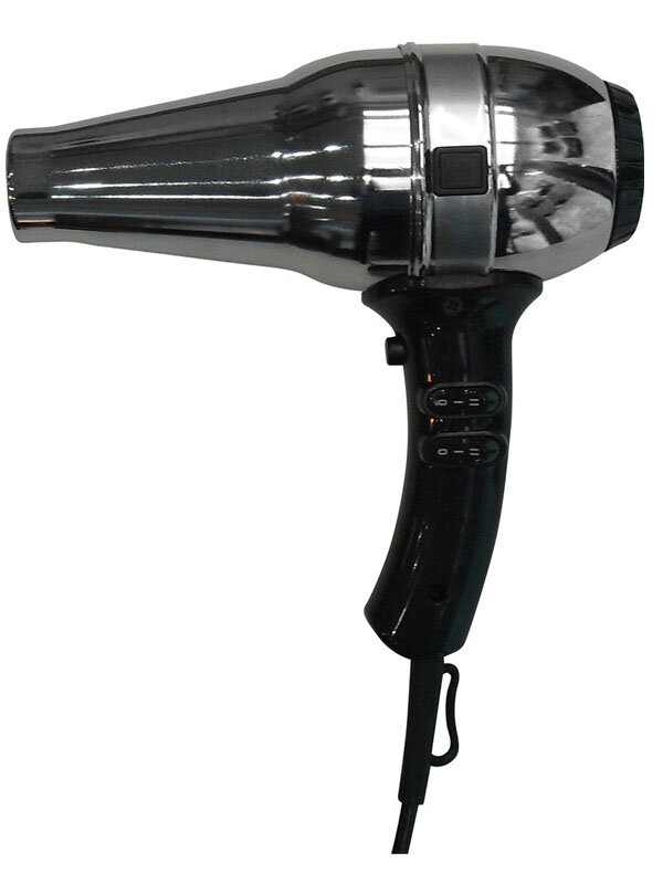 Изображение товара Мощный фен для волос Nofer 1800 W черный металлик с холодным и теплым воздуходувом