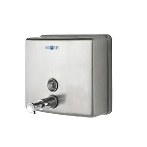 Изображение товара Дозатор для мыла Nofer 03004.S 17 см, квадратный 1400 мл, нержавеющая сталь матовая  
