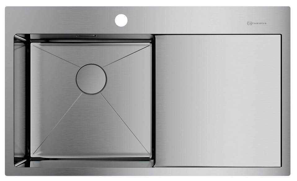 Изображение товара Кухонная мойка из нержавеющей стали Omoikiri Akisame 86-IN-L/R, врезная, матовая, японское качество