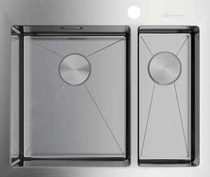 Изображение товара Кухонная мойка Omoikiri Akisame 60-2-IN-L из нержавеющей стали с покрытием PVD