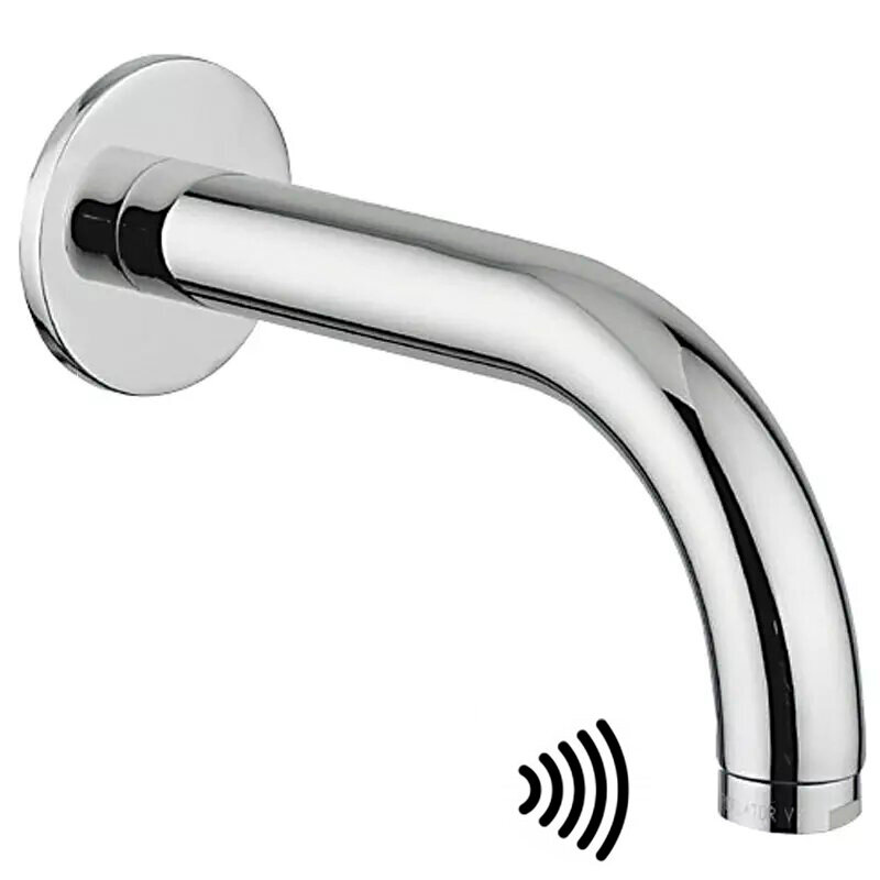 Изображение товара Настенный загнутый стальной смеситель Nofer 07008.B для раковины Испания