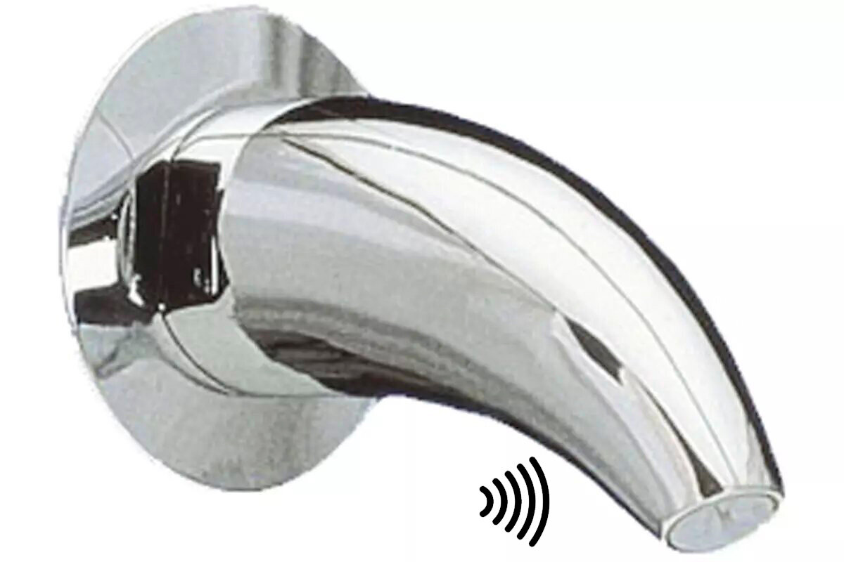 Изображение товара Стальной настенный смеситель Nofer для раковины с антивандальным корпусом