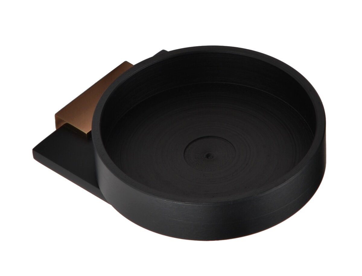 Изображение товара Мыльница Bemeta Galla 108108020 8.7 x 10.5 x 3.2 см отдельностоящая, черный матовый, розовое золото