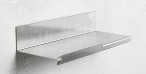 Изображение товара Полка для полотенец Bemeta Niva 18 см хром шлифованный нержавейка