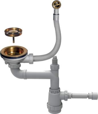 Изображение товара Арматура для одночашевых моек Omoikiri WK-1-R-AB 4956487, античная латунь