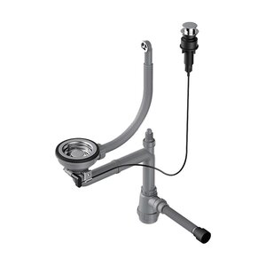 Изображение товара Арматура для одночашевых моек Omoikiri WK-1-R-A-IN нержавеющая сталь с автоматическим клапаном