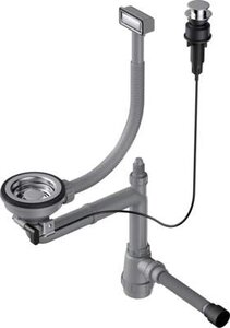 Изображение товара Арматура для одночашевых моек Omoikiri WK-1-IN-A с прямым переливом из нержавеющей стали