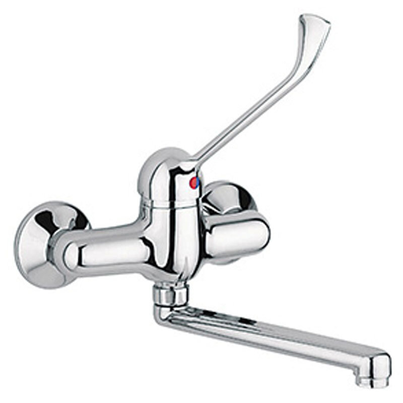 Изображение товара Смеситель для раковины Nofer 07201.B медицинский хром настенный однорычажный