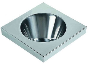 Изображение товара Раковина Nofer антивандальная квадратная, матовая поверхность, 13039.A.S