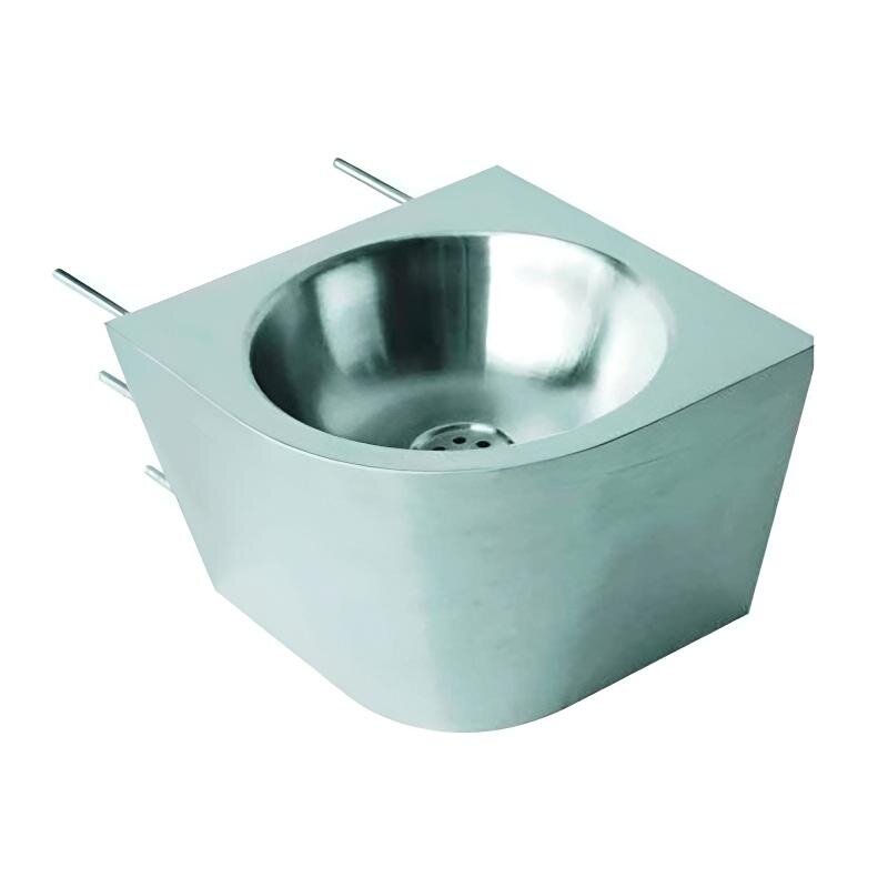 Изображение товара Раковина угловая округлая из нержавеющей стали Nofer 13036.CLR для общественных мест