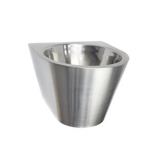 Изображение товара Раковина Nofer 13036.C.S 36 см полукруглая в антивандальном корпусе, нержавеющая сталь матовая