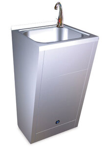 Изображение товара Раковина с сенсором Nofer 13044.BAT нержавеющая сталь, угловая установка, стандартный дизайн