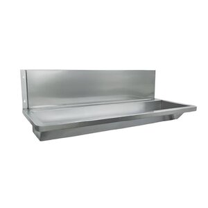 Изображение товара Раковина Nofer 13050.24.S 240 см, со стенкой, коллективная, нержавеющая сталь матовая