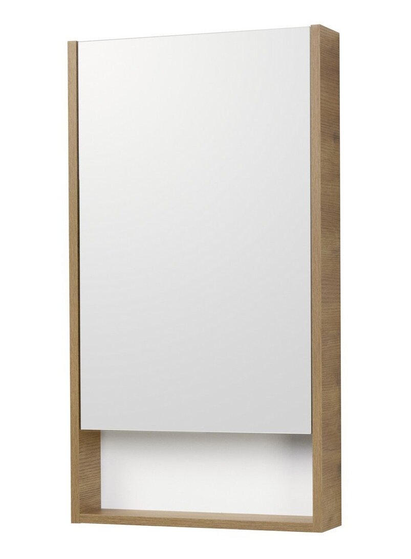 Изображение товара Зеркальный шкаф Aquaton Сканди 45 см, 1A252002SDZ90, подвесной, белый/дуб рустикальный