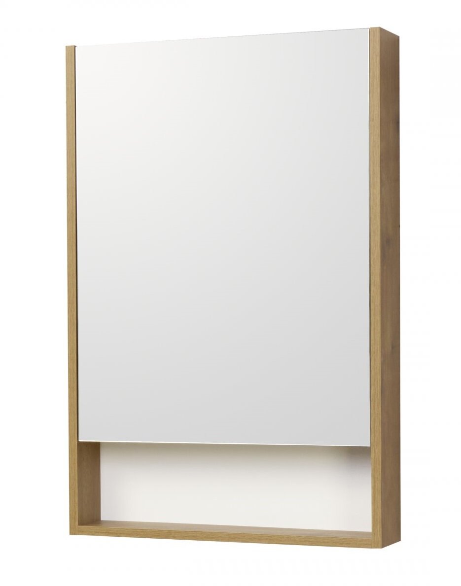 Изображение товара Зеркальный шкаф Aquaton Сканди 55 см, 1A252102SDZ90, подвесной, белый/дуб рустикальный