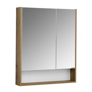 Изображение товара Зеркальный шкаф Aquaton Сканди 70 см, 1A252202SDZ90, подвесной, белый/дуб рустикальный