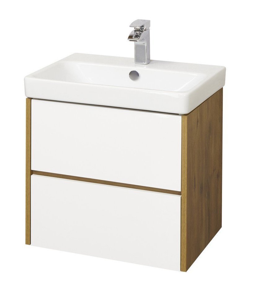 Изображение товара Тумба под раковину Акватон Сканди 70 см, белый/дуб рустикальный