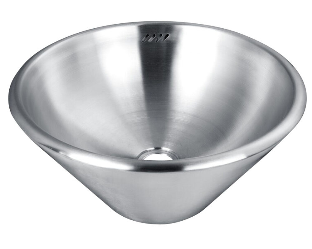 Изображение товара Раковина Nofer с отверстием от перелива 185x426 мм нержавеющая сталь Испания