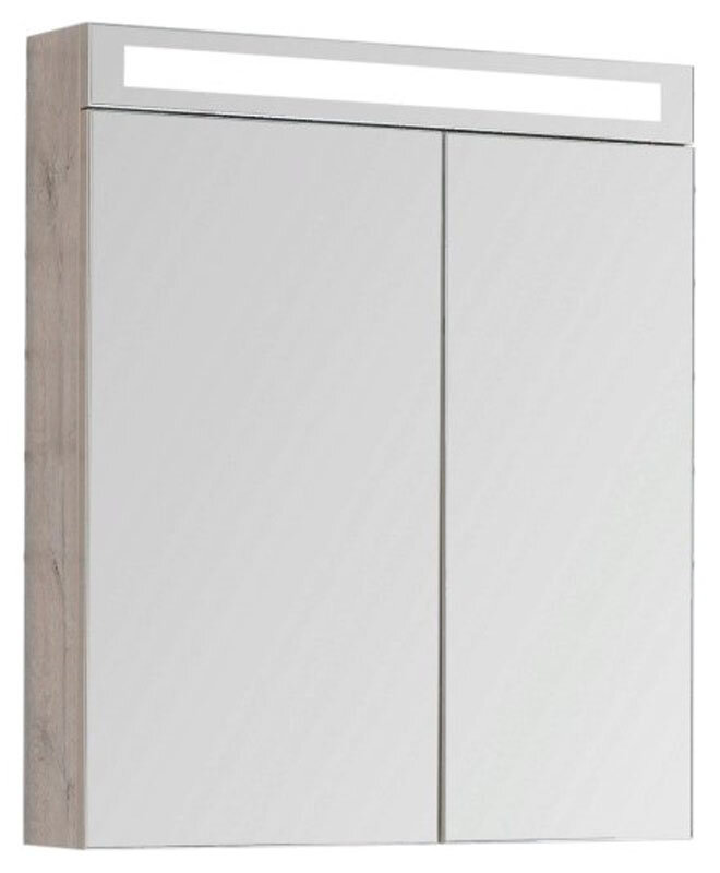 Изображение товара Зеркальный шкаф Dreja Max с LED-подсветкой 70x80 см дуб кантри Изображение товара Зеркальный шкаф Dreja Max с LED-подсветкой 70x80 см дуб кантри