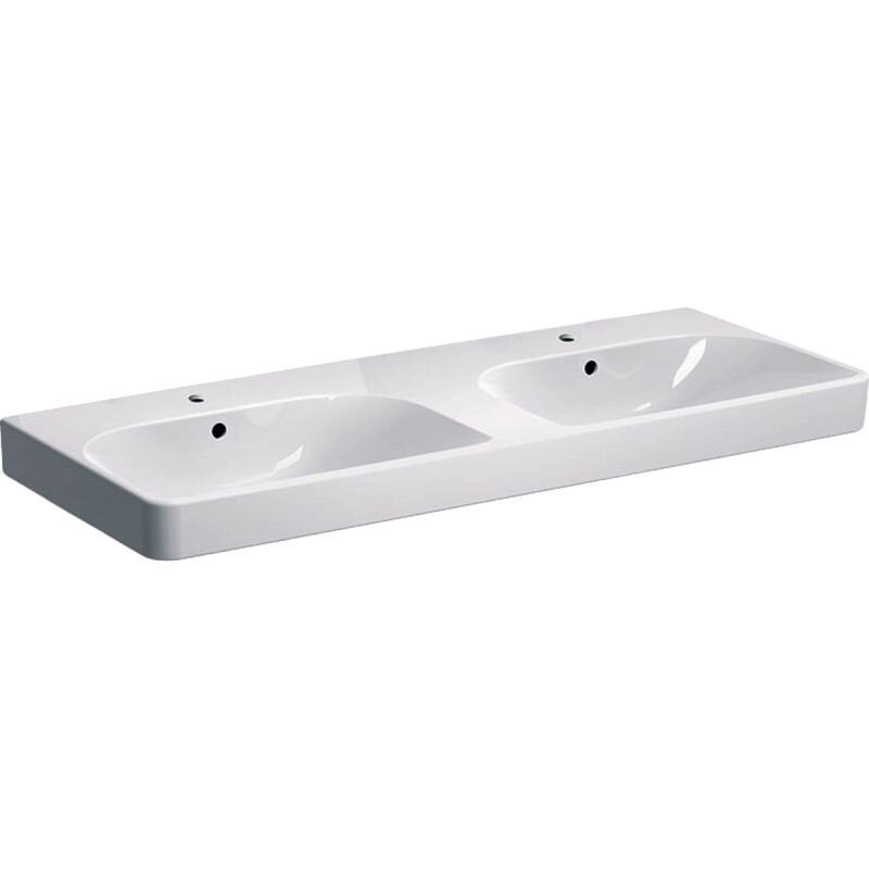 Изображение товара Раковина Geberit Smyle Square 500.223.01.1, двойная, 120 х 48 см, белая