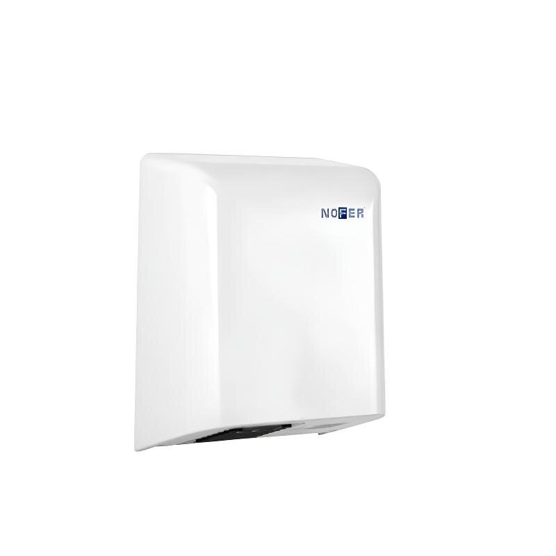 Изображение товара Сушилка для рук Nofer 01451.W 25 см, автоматическая 2050 W, корпус из нержавеющей стали, белая