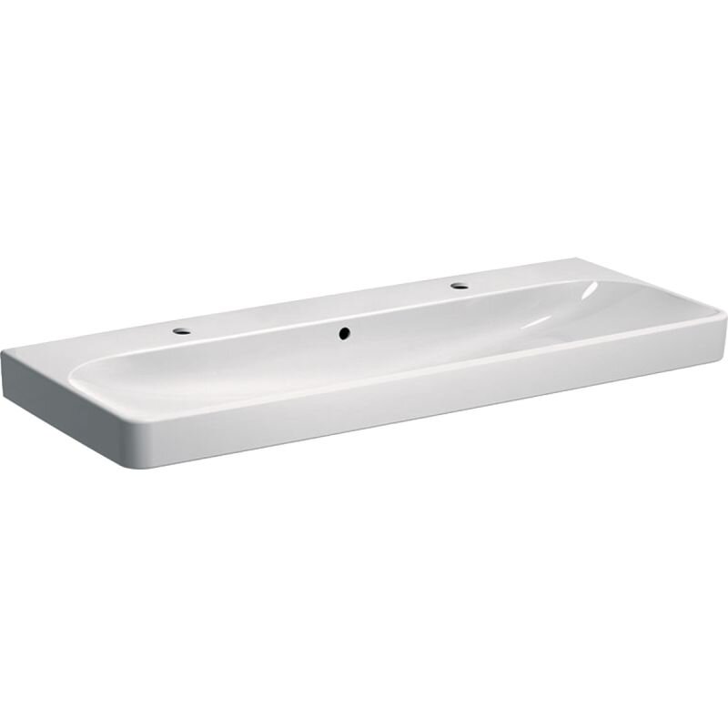 Изображение товара Раковина Geberit Smyle Square 500.253.01.1 120 см, фарфор, белая