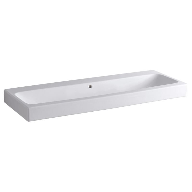 Изображение товара Geberit iCon 124025000 — раковина 120x48,5 см, белая, без отверстия под смеситель