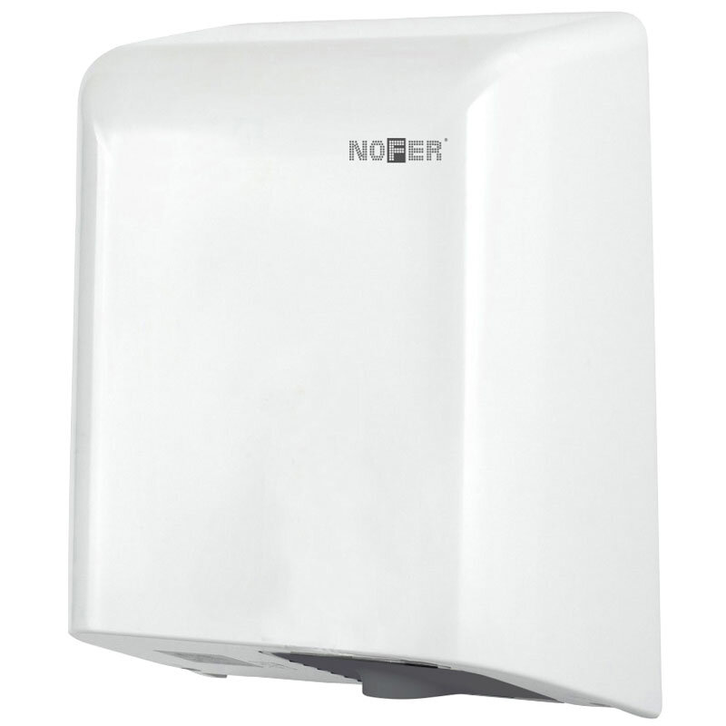 Изображение товара Сушилка для рук Nofer Fuga автоматическая 800W пластмассовая, белая поверхность, 01861.W