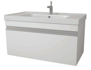 Изображение товара Тумба под раковину Dreja Grace 90 см белый глянец подвесная