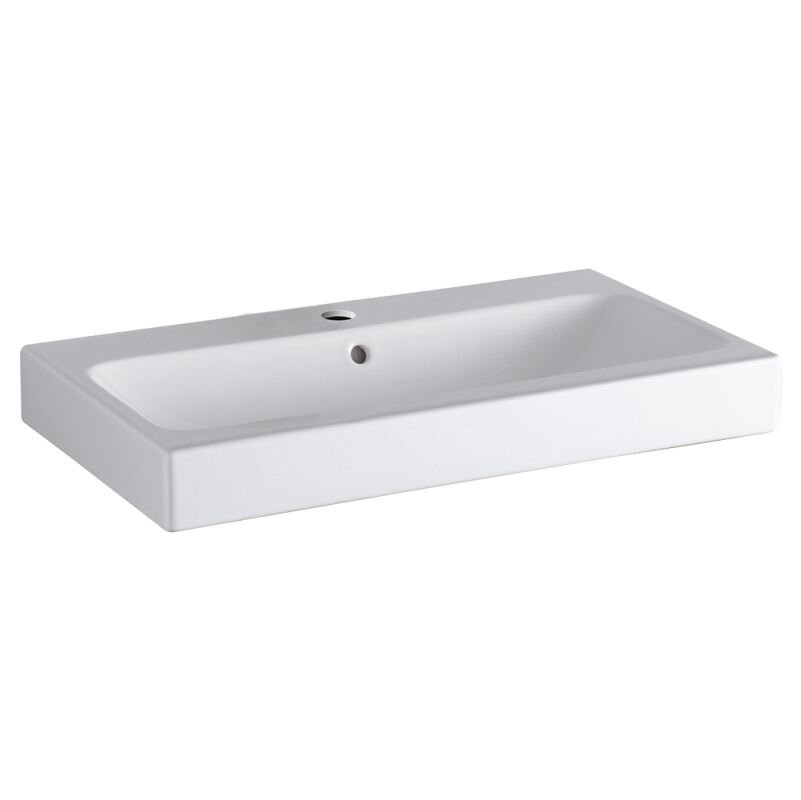 Изображение товара Geberit iCon 124075000 - раковина 75 см, белая, керамика, угловая установка