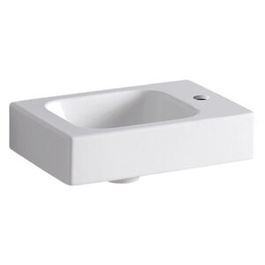 Изображение товара Раковина Geberit iCon 38 х 28 см, без перелива, отверстие под смеситель на крыле, белая, 124736000/124836000