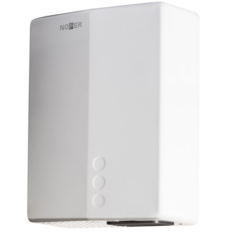 Изображение товара Сушилка для рук Nofer Bigflow Evo сенсорная, пластик, матовая поверхность, 01491.W Изображение товара Сушилка для рук Nofer Bigflow Evo сенсорная, пластик, матовая поверхность, 01491.W