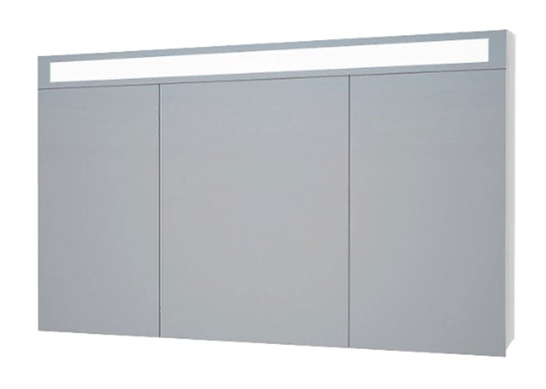 Изображение товара Зеркальный шкаф Dreja Uni 99.9013 с LED-подсветкой, 120 см, белый глянец