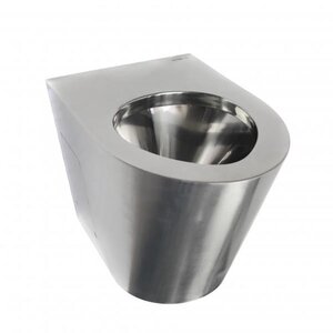 Изображение товара Унитаз приставной Nofer 13012.S 54 см, без сливного бака, нержавеющая сталь матовая