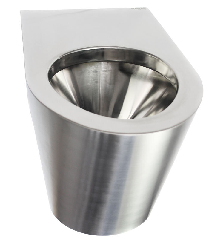 Изображение товара Приставной унитаз Nofer из нержавеющей стали без сливного бака