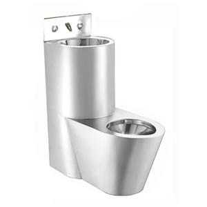 Изображение товара Унитаз с раковиной Nofer 13123.R 66 см, из нержавеющей стали, антивандальный, правый