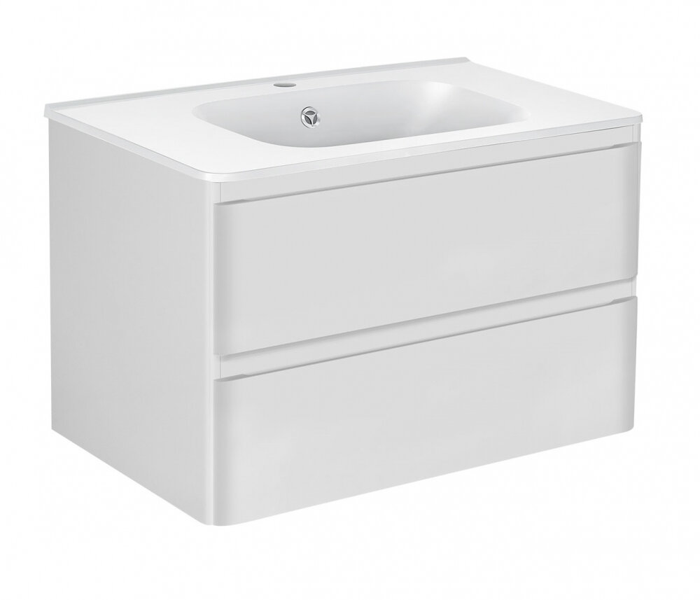 Изображение товара Тумба под раковину Vincea Vico 80 см, подвесная, белый глянец