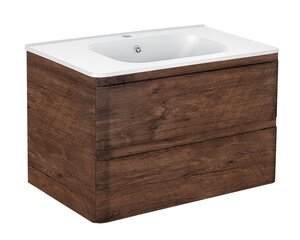 Изображение товара Тумба под раковину Vincea Vico 80 см подвесная коричневая МДФ ДСП Италия