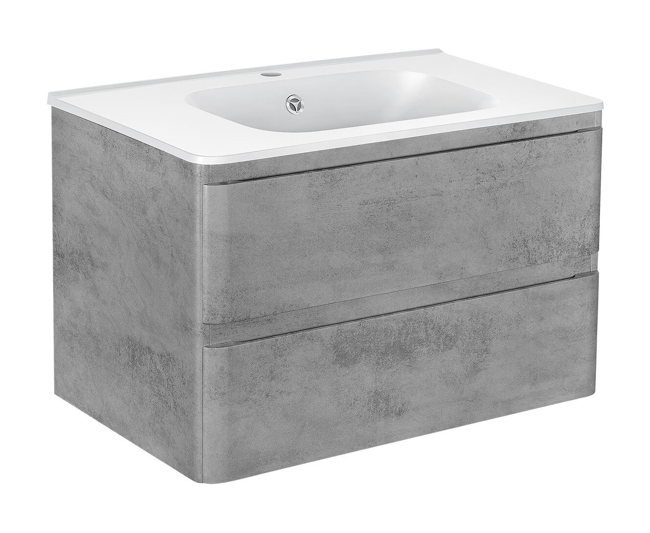 Изображение товара Тумба под раковину Vincea Vico 80 см, подвесная, серый (бетон), Италия