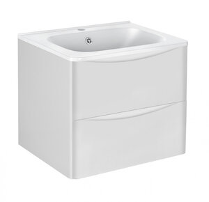 Изображение товара Тумба под раковину Vincea Paola VMC-2P600GW 60 см, подвесная, белый глянцевый