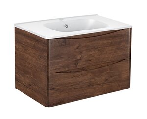 Изображение товара Тумба под раковину Vincea Paola VMC-2P800RW 80 см подвесная коричневый