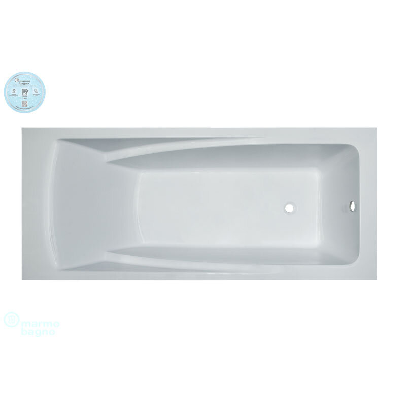 Изображение товара Ванна из искусственного мрамора Marmo Bagno София 170х75 см белая
