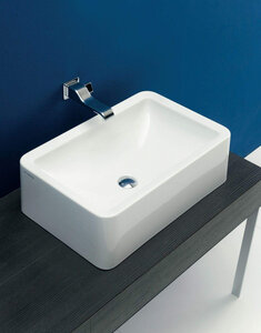 Изображение товара Раковина Flaminia Nile NL62H20 прямоугольная белая 62х40 см