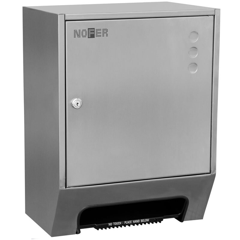 Изображение товара Автоматический диспенсер для рулонной бумаги Nofer модель 04035.S, антивандальный, стильный