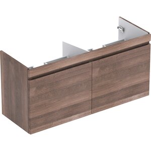 Изображение товара Тумба под сдвоенную раковину Geberit Renova Plan 869133000, 122,6 см, подвесная, цвет дуб